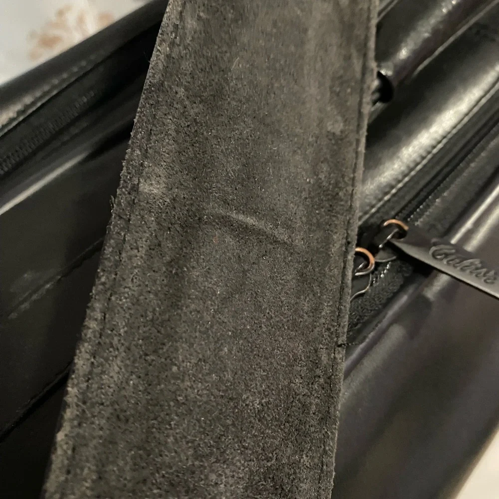 Men’s Black Leather Calise Briefcase